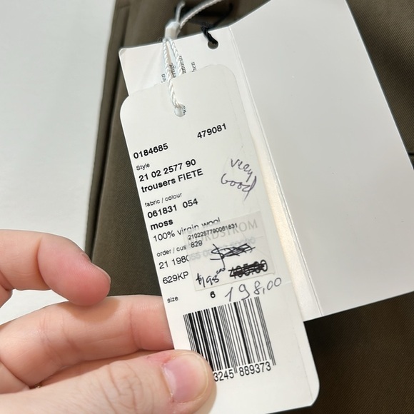 Akris Punto Womens Cargo Pants 6‎ Virgin Wool Moss Green Trousers Fiete Utility - Picture 7 of 8